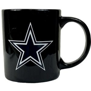 NFL Coffee Mug 11oz Black w/ Team Logo Ceramic Dallas Cowboys Big Star Football